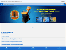 Tablet Screenshot of colopowdercoatingequipment.com